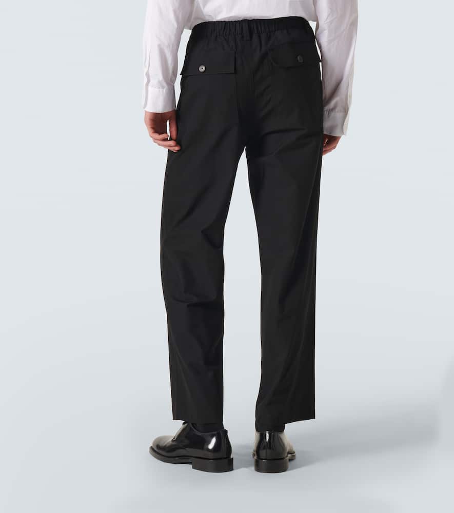 Frame Cotton Drawstring Pants In Black