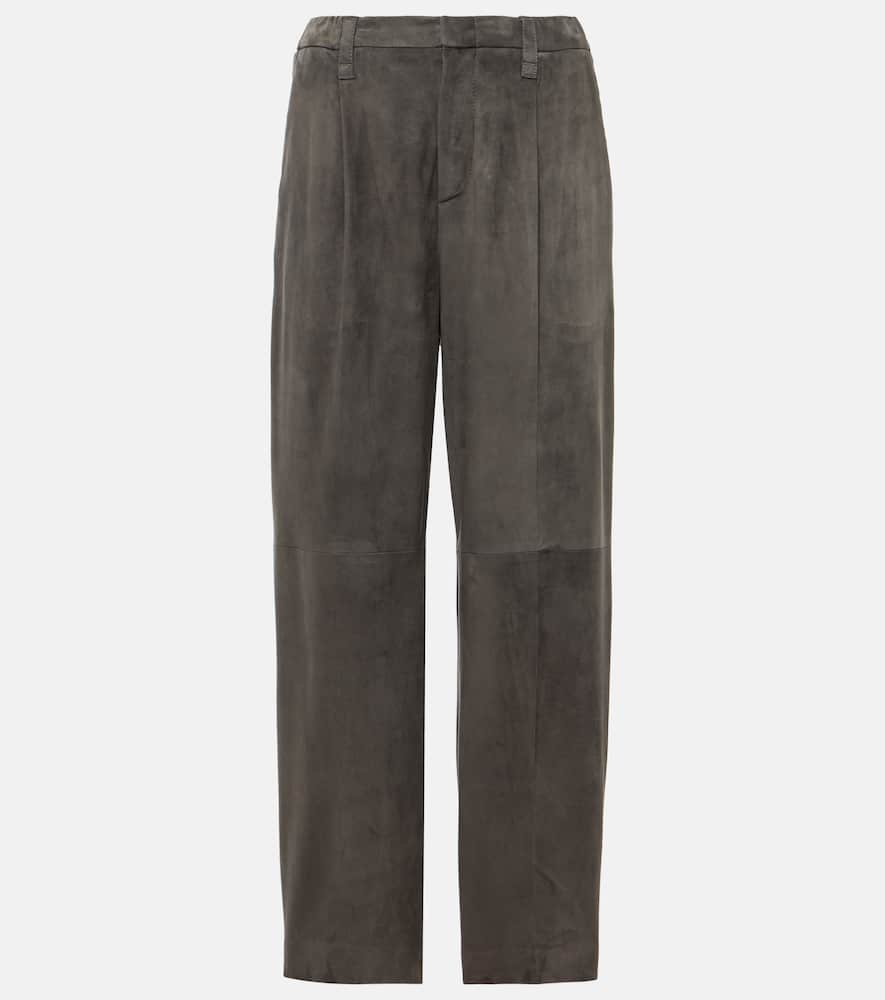 Brunello Cucinelli Suede straight pants