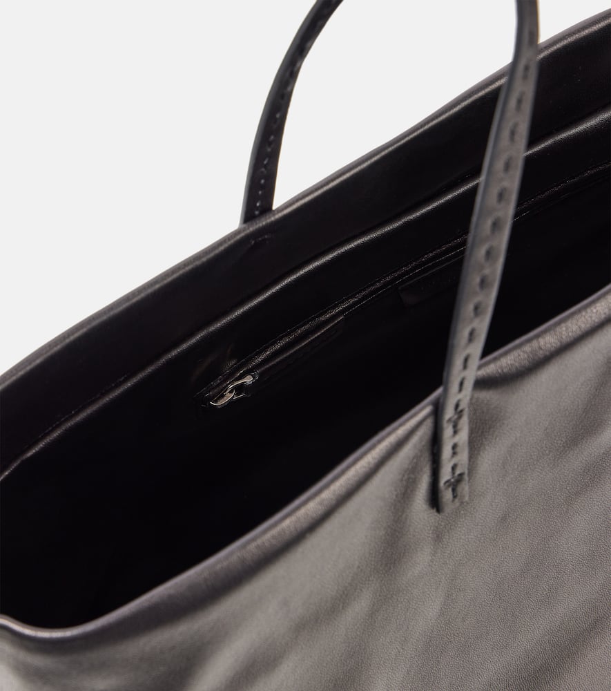 The Row Nuance Leather Tote Bag In Black