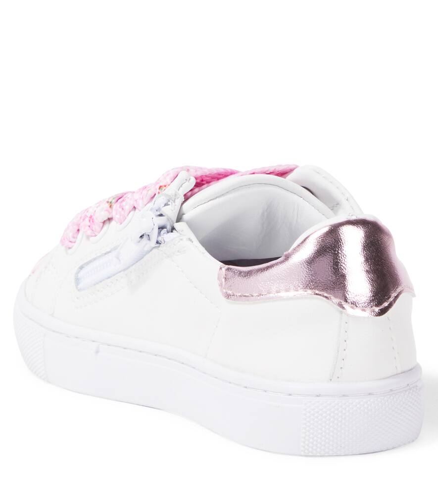 Monnalisa Bambi-ledersneaker In White