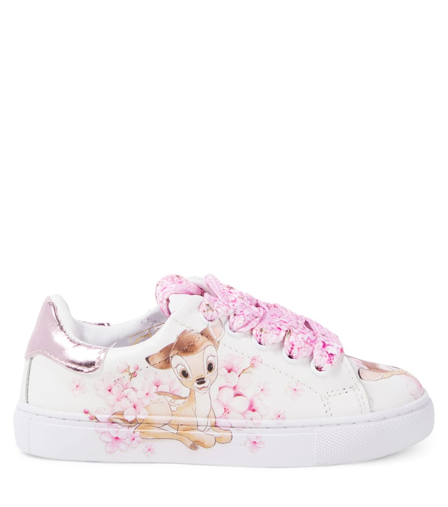 Monnalisa Bambi-ledersneaker In White