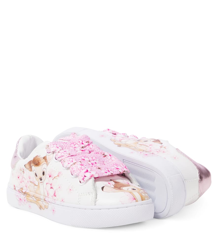 Monnalisa Bambi-ledersneaker In White