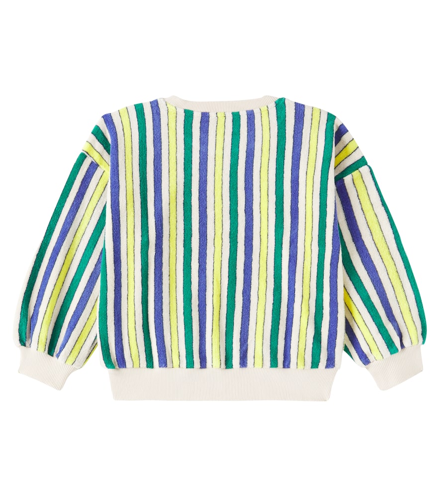 Bobo Choses Striped Cotton Terry Sweatshirt In Multicoloured