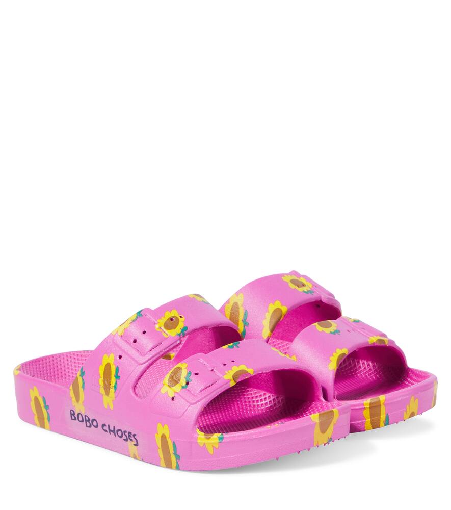 Bobo Choses Floral Sandals In Pink