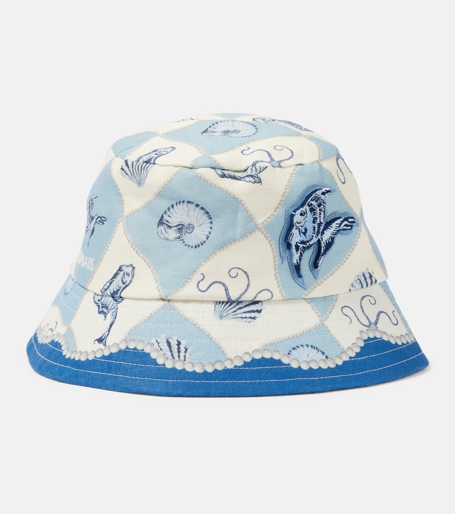 Alémais Pia linen bucket hat