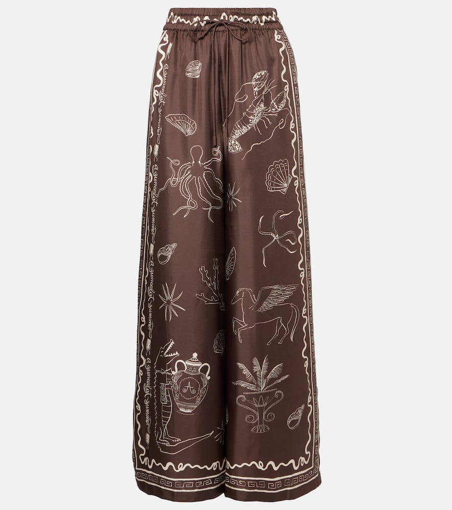 Alémais Sammy silk wide-leg pants