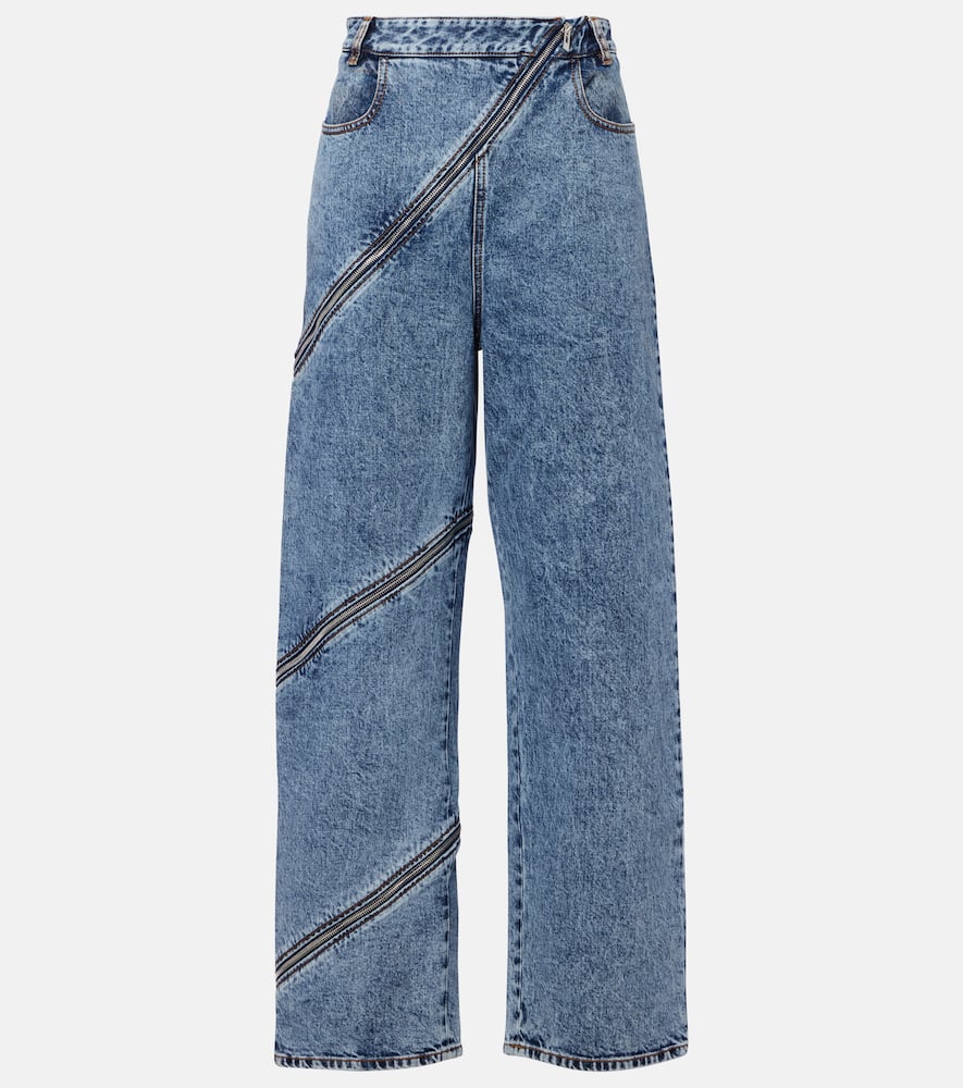 Alaïa Spiral high-rise wide-leg jeans