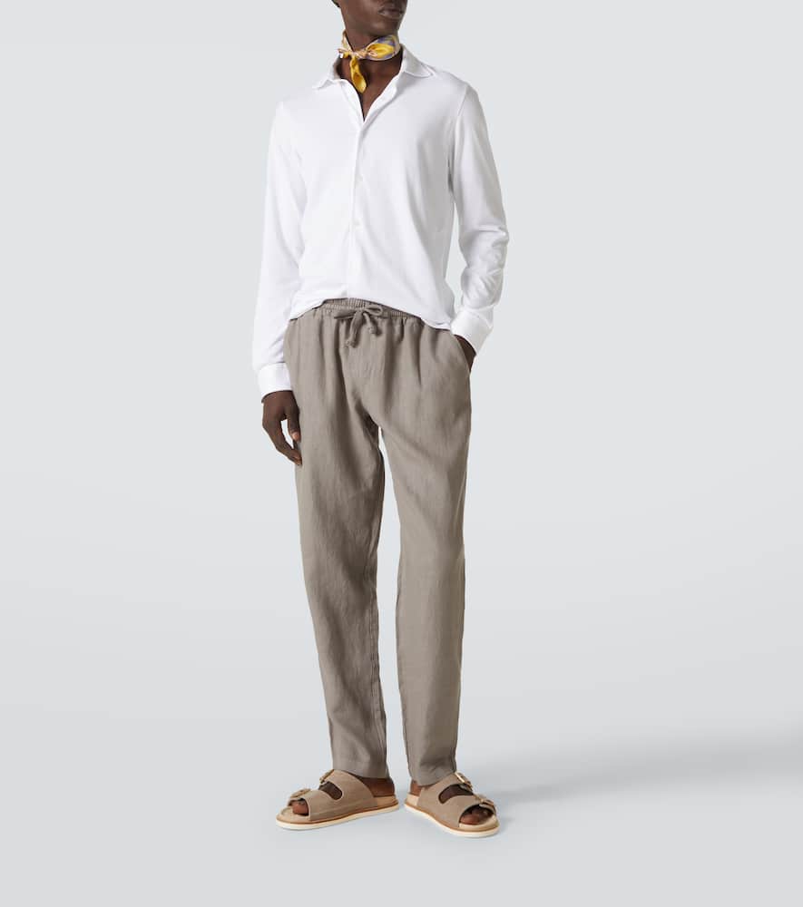 Fedeli Long-sleeved Cotton Shirt With Tailored Fit In White