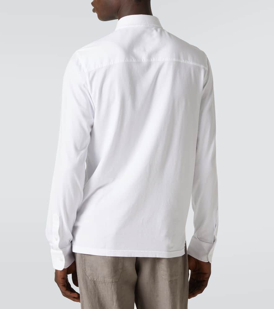 Fedeli Long-sleeved Cotton Shirt With Tailored Fit In White