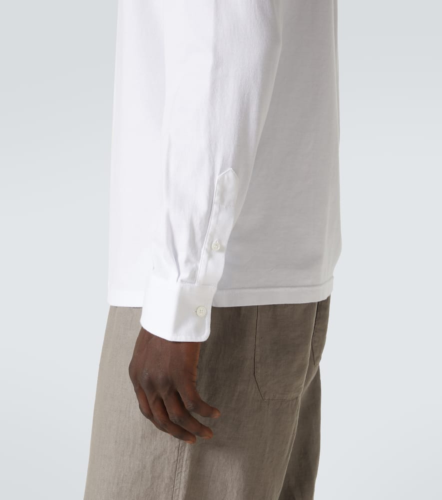 Fedeli Long-sleeved Cotton Shirt With Tailored Fit In White