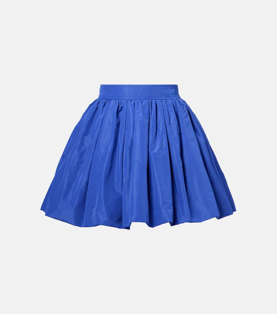 Patou Gathered faille miniskirt