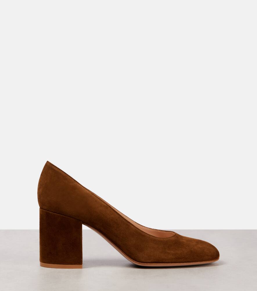 Gianvito Rossi Suede Pumps In Burgundy