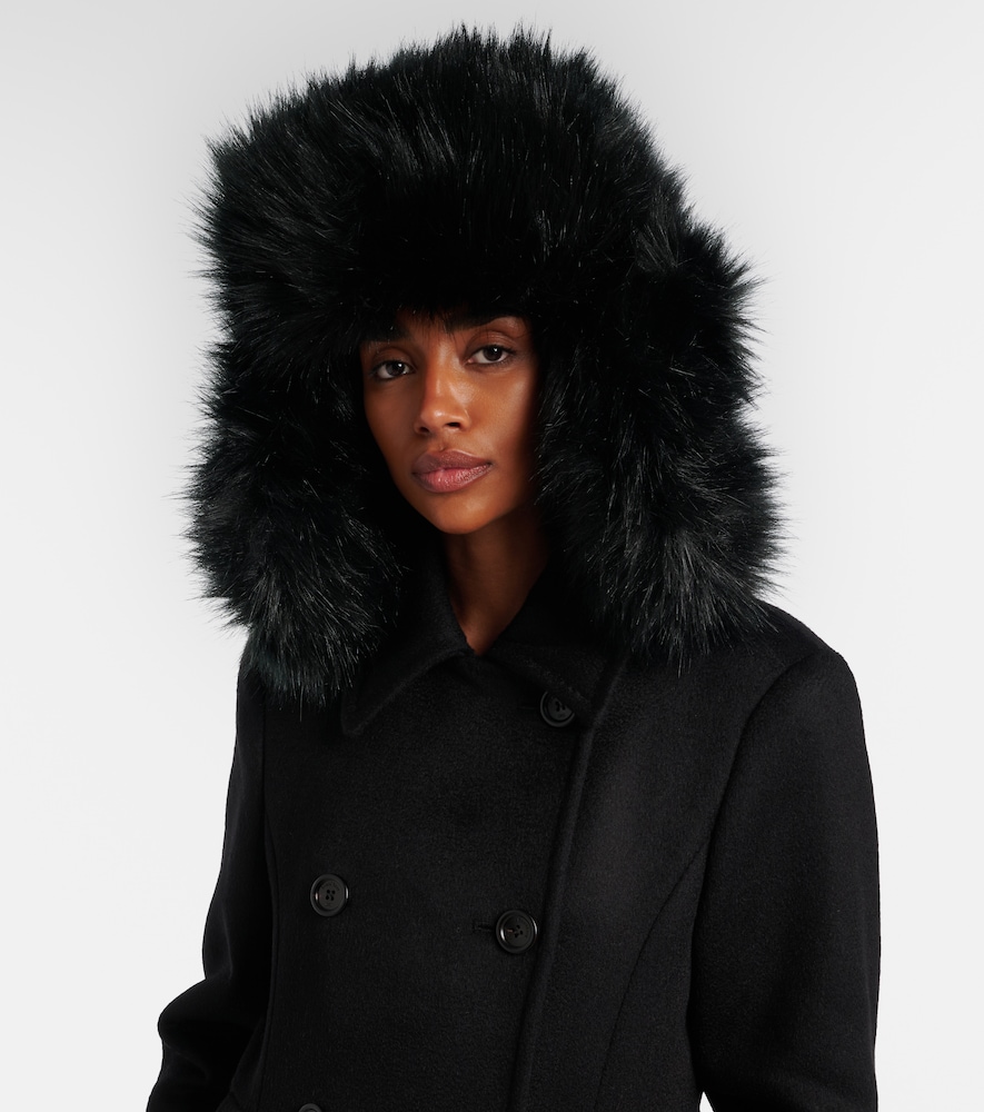 Ruslan Baginskiy Cotton-trimmed aviator hat