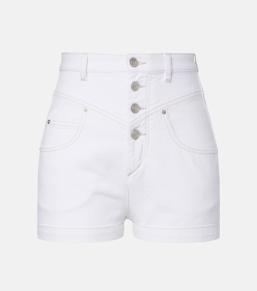 High-rise denim shorts