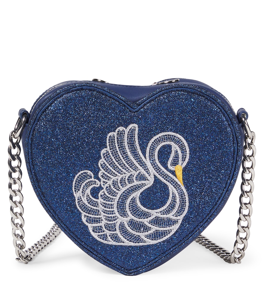 Stella McCartney Kids Embroidered glitter shoulder bag　ステラ マッカートニー キッズ 刺繍グリッター ショルダーバッグ Stella