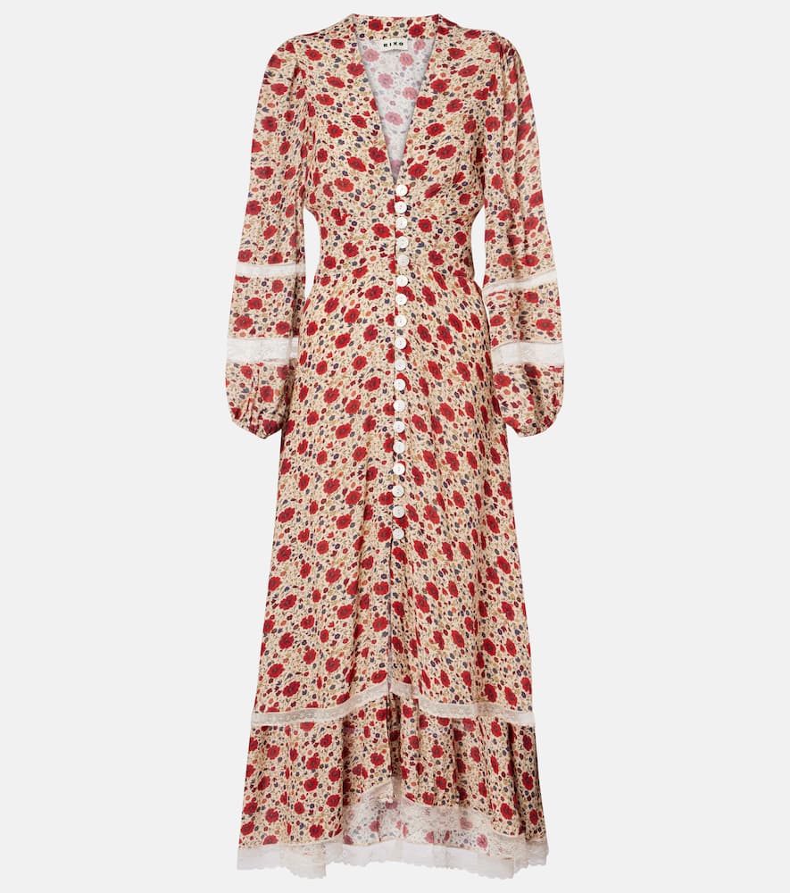 Raven floral midi dress