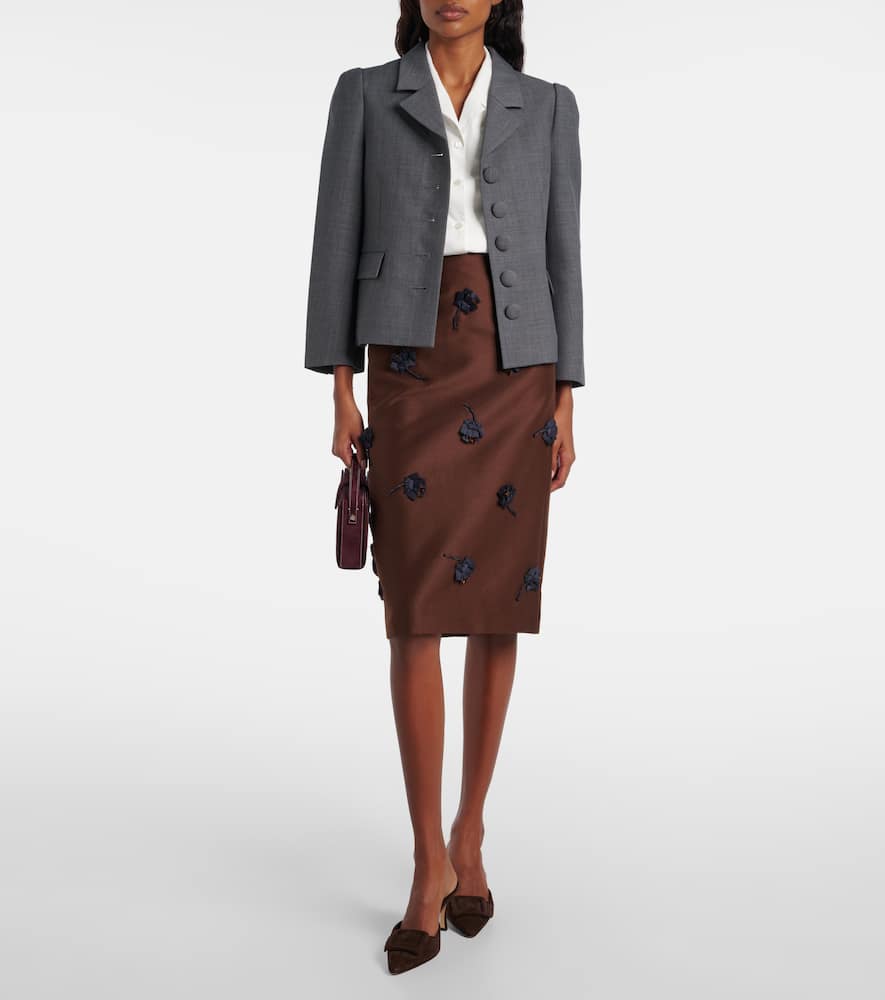 Shushu-tong Single-breasted Blazer In Gray