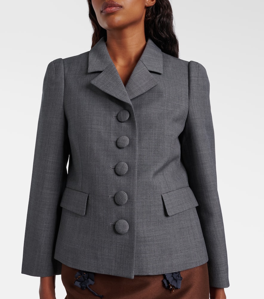 Shushu-tong Single-breasted Blazer In Gray