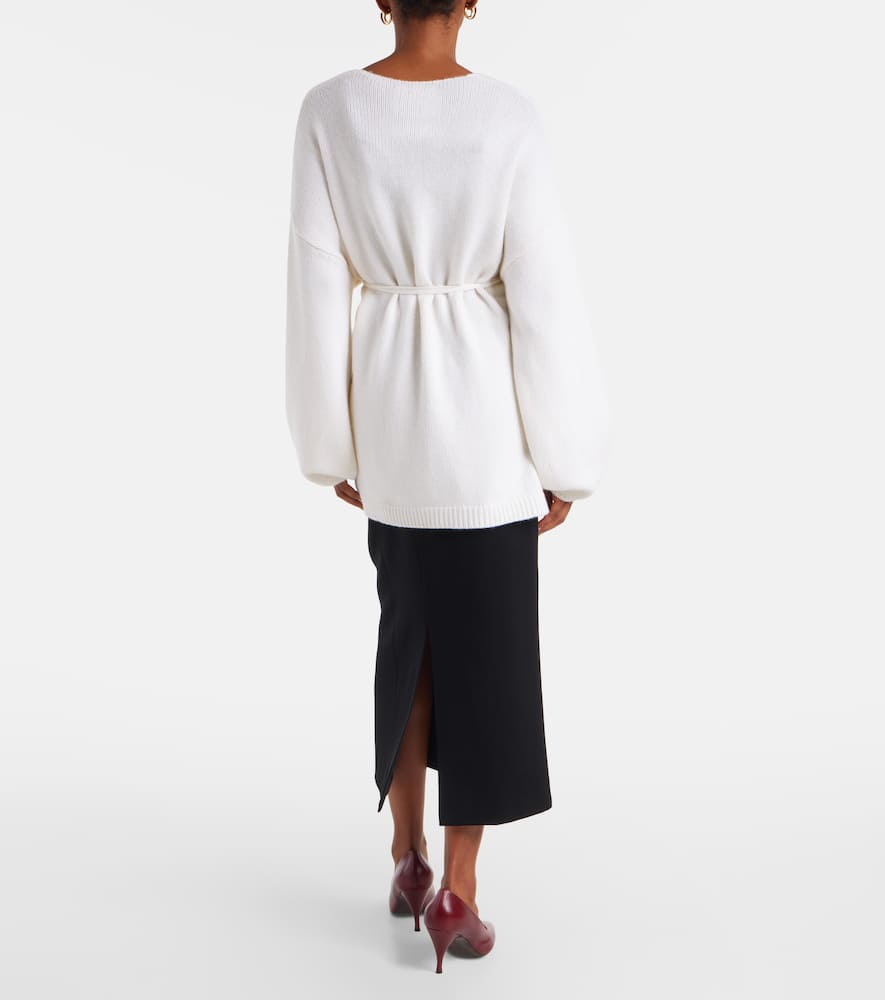 Lisa Yang Laurina Cashmere Wrap Cardigan In White