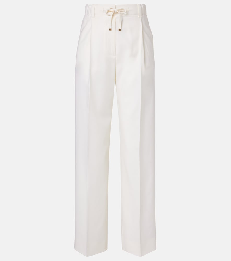 Moncler Pleated wool straight pants