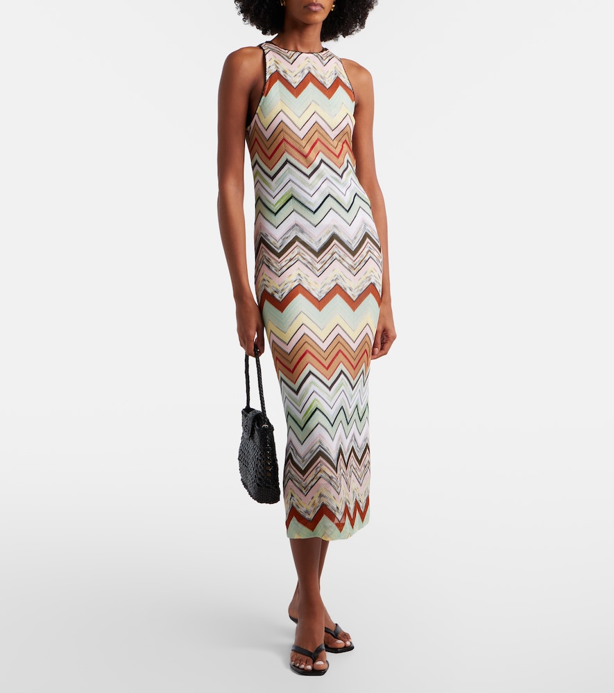 Missoni Zigzag knitted midi dress