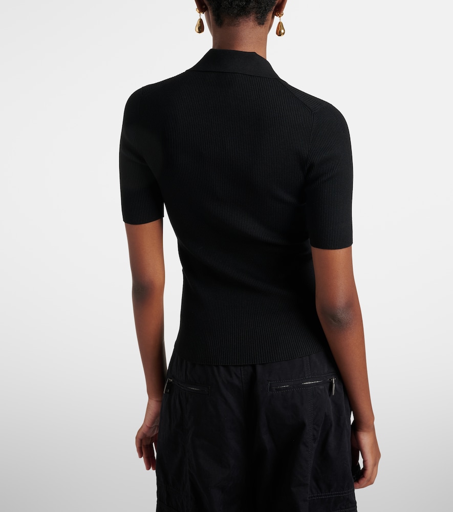  Dolce&gabbana Dolce&gabbana Verziertes Polohemd Aus Rippstrick 