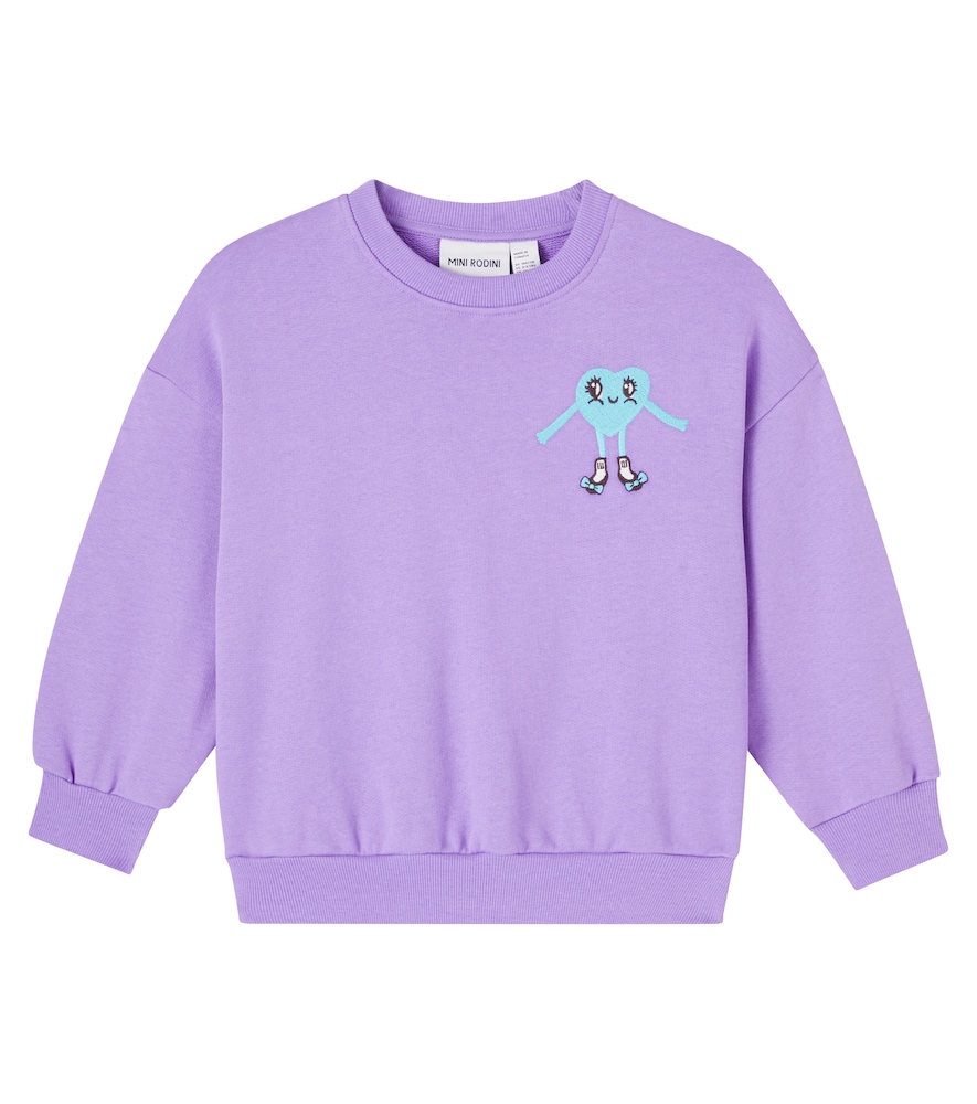 Mini Rodini Purple Embroidered Cotton Jersey Sweatshirt Y 8/9 - Mytheresa