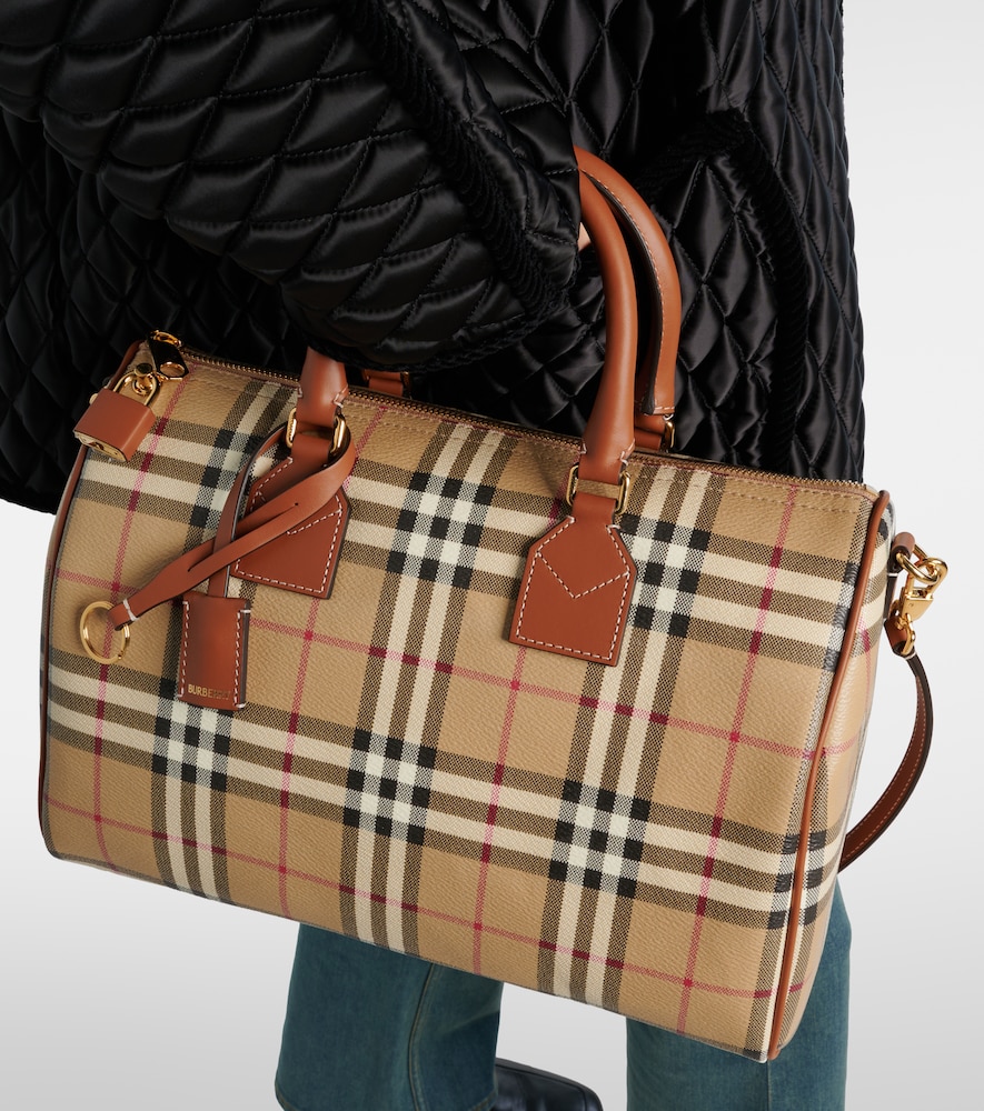 Burberry Bowling Medium Burberry Check top-handle bag