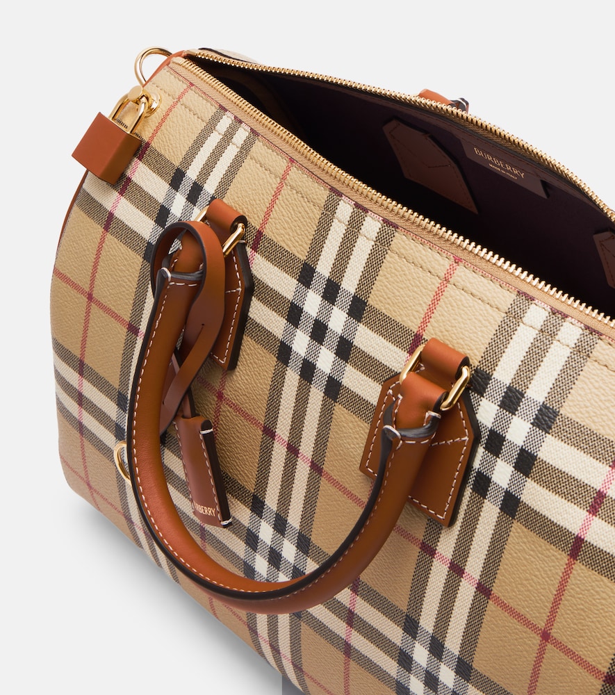  Burberry Burberry Bowling Medium Burberry Check Top-handle Bag 