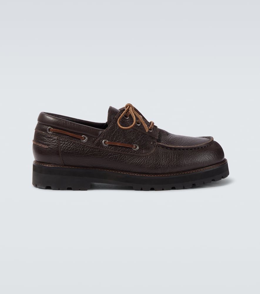 Studio Nicholson Guston Leafer Loafers In Brown
