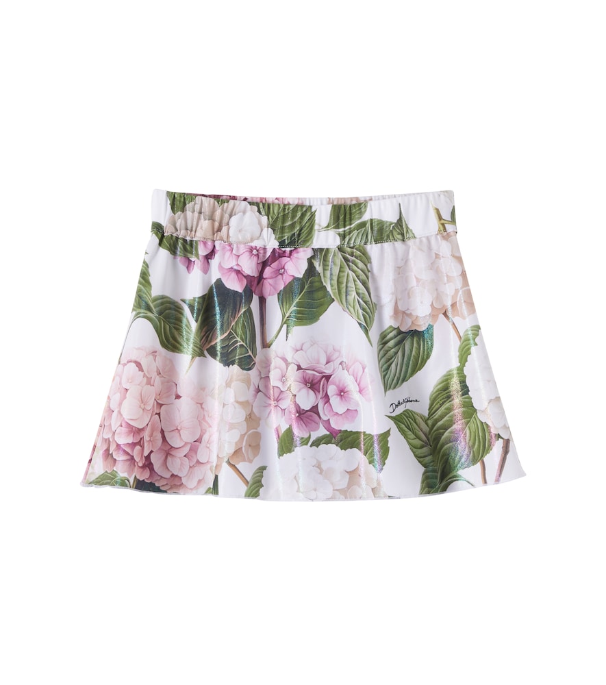 Dolce&Gabbana Kids White Floral Skirt Y Size 8 - Mytheresa