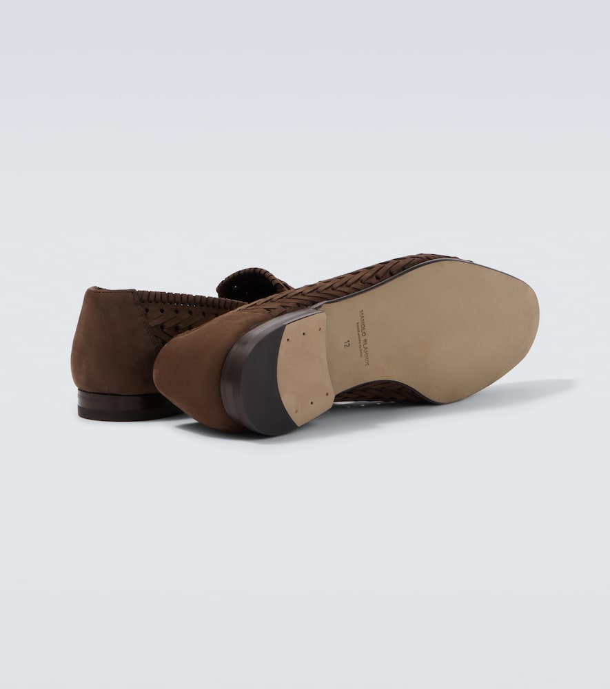  Manolo Blahnik Manolo Blahnik Mario Suede Loafers 