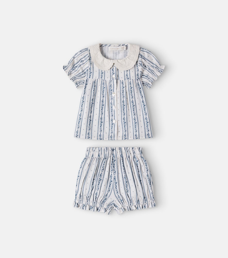 C'era Una Volta Baby Eugenia blouse and bloomers set