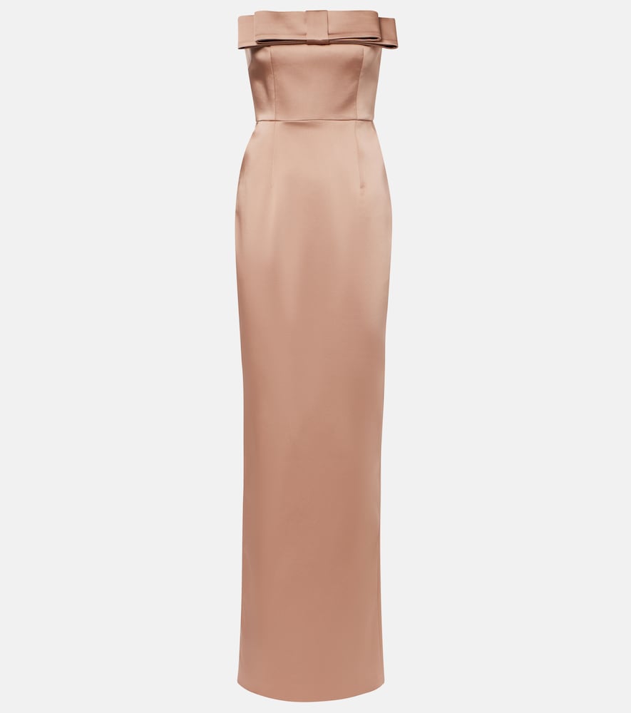 The New Arrivals Ilkyaz Ozel Sisu bow-detail satin bustier gown