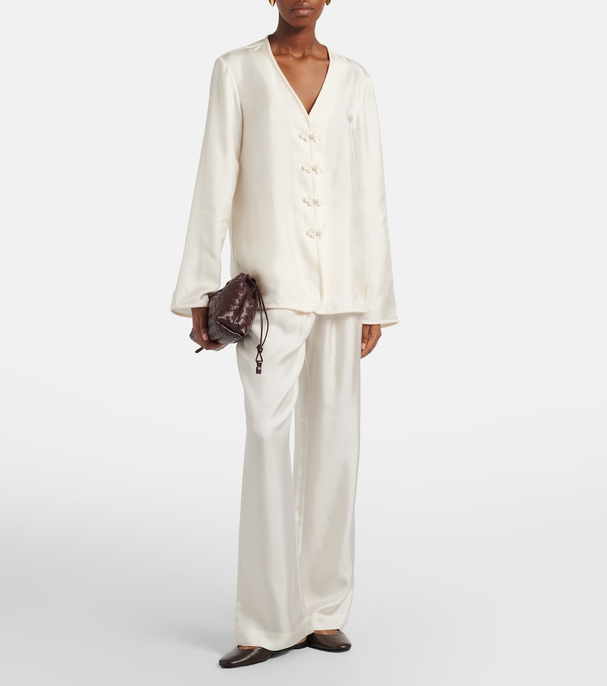 Róhe Silk wide-leg pants