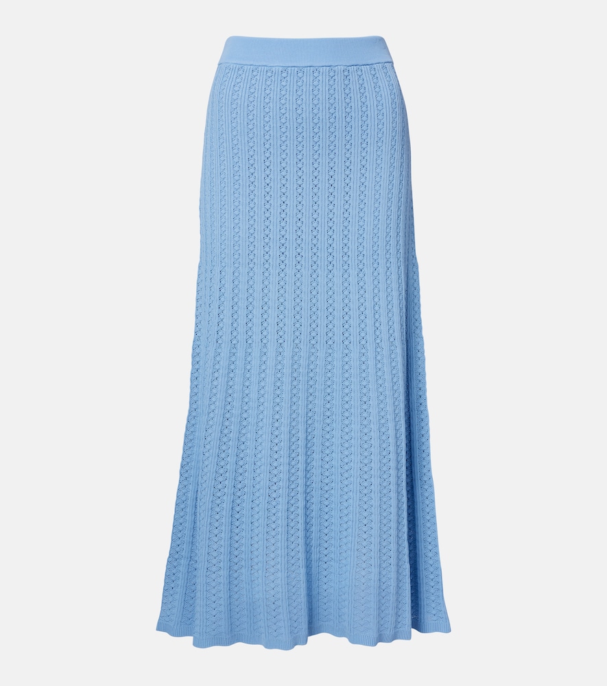 Rebecca Vallance Natalie pointelle midi skirt