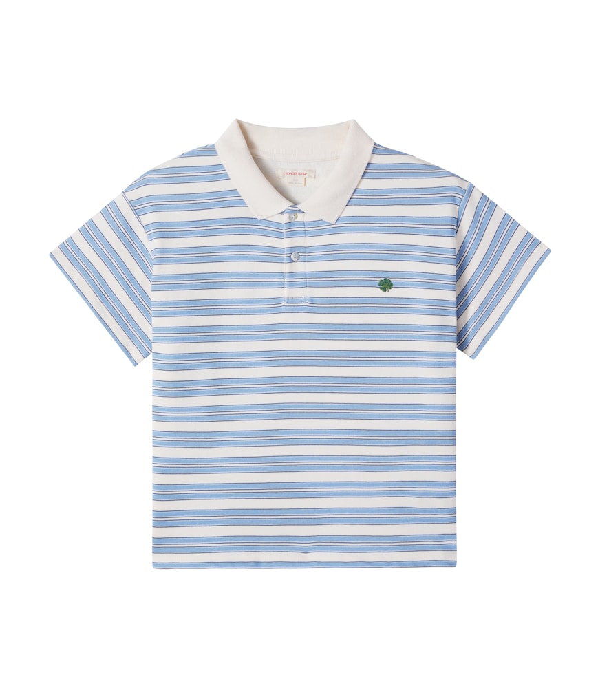 Konges Slojd Blue Spotty Striped Cotton Polo Shirt Y 9/10 - Mytheresa