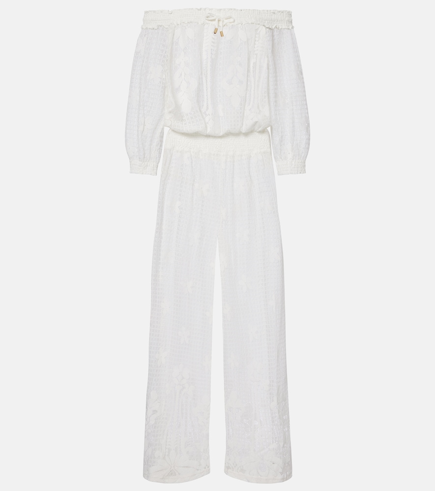 Jumpsuit Tully in misto cotone crochet