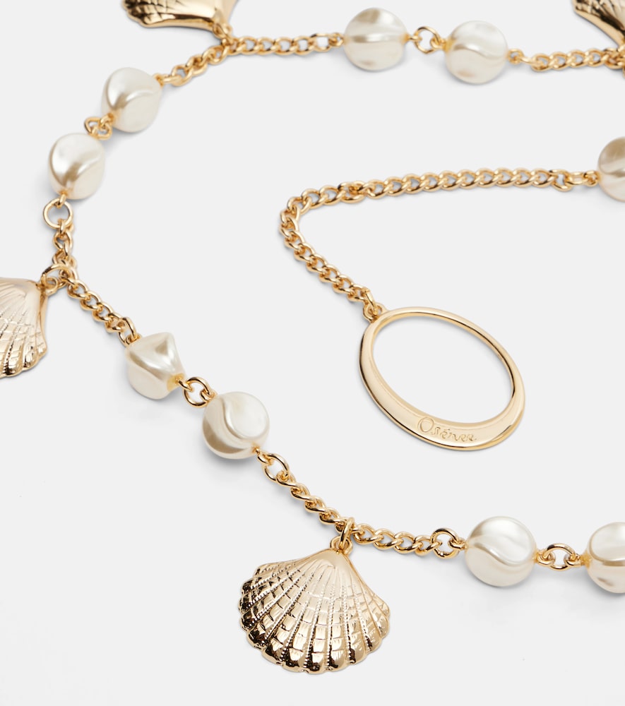  Oseree Oseree Shells Embellished Chain Belt 