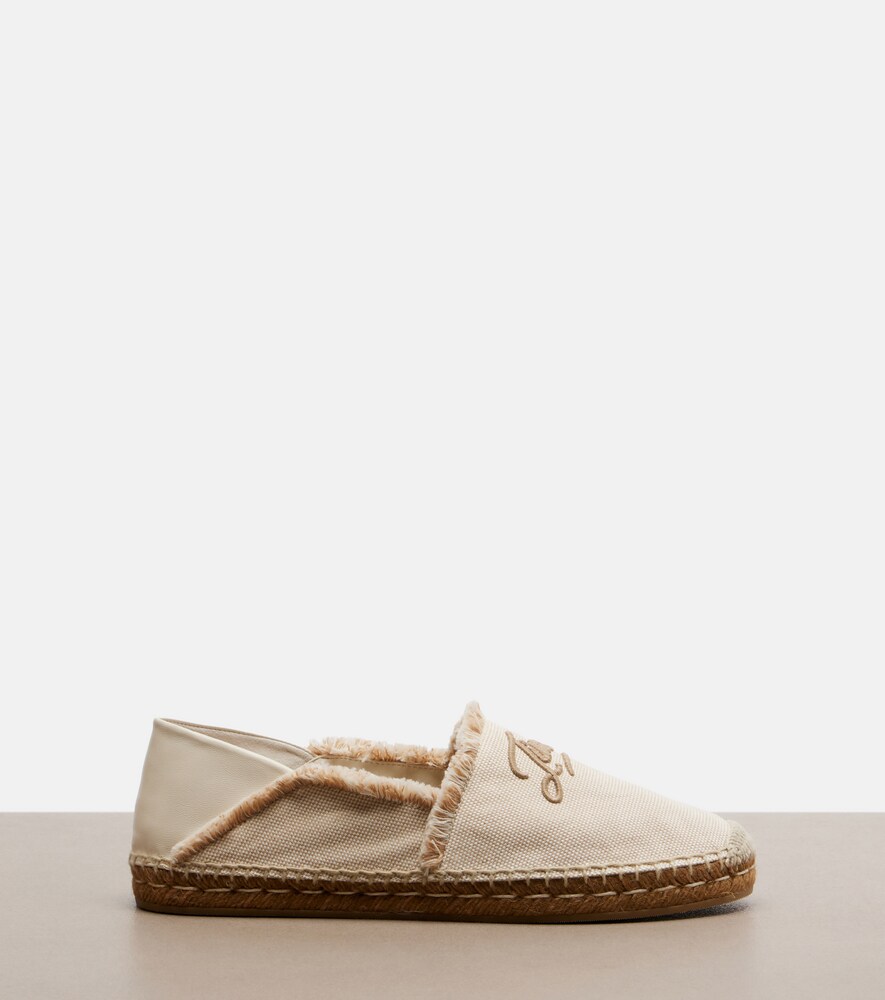  Jimmy Choo Jimmy Choo Avi Embroidered Canvas Espadrilles 