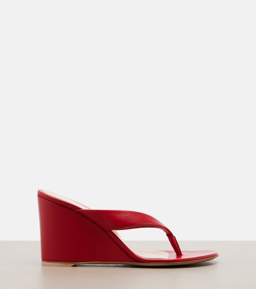 Gianvito Rossi Gianvito Rossi Wedge-sandalen Aus Leder 