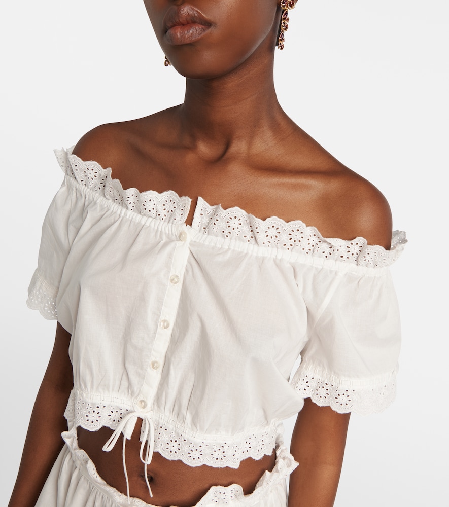 Nala Pointelle Cotton Crop Top