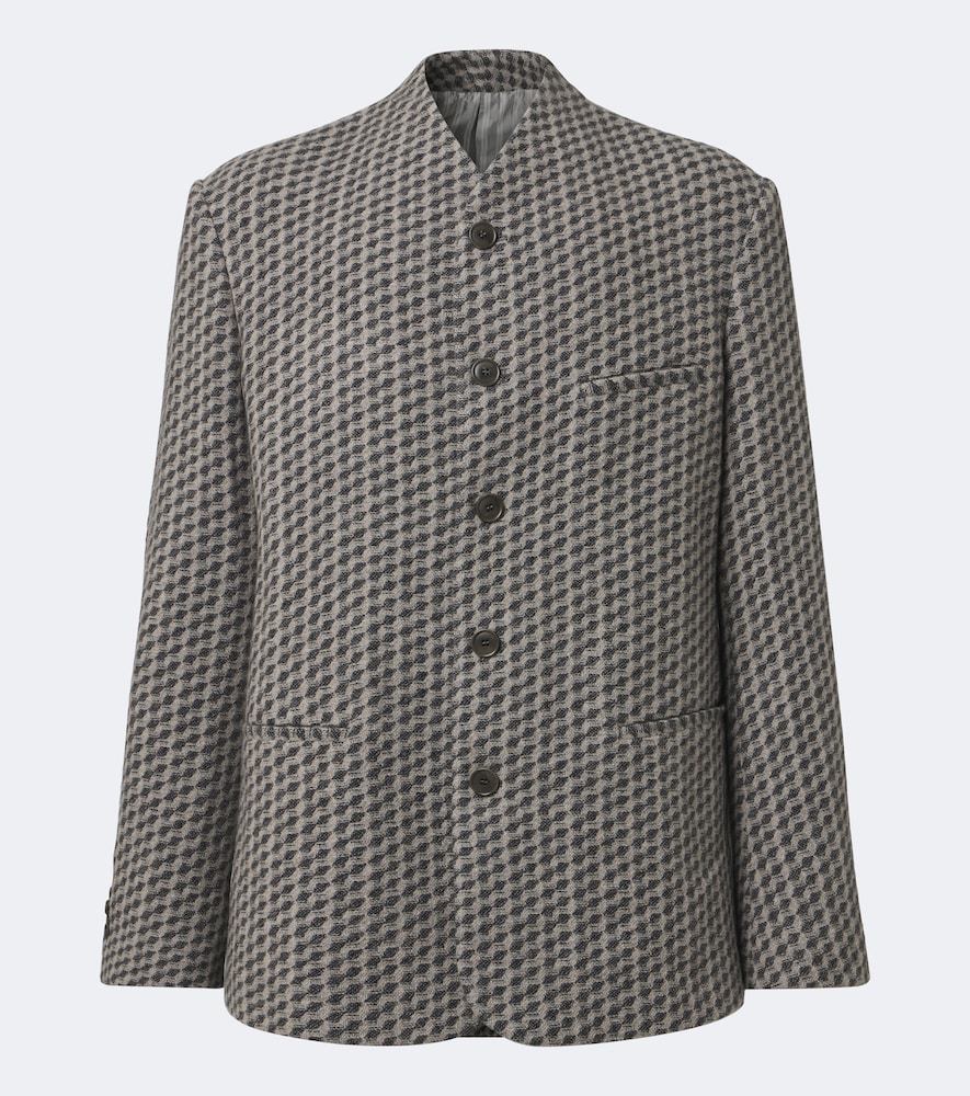Blazer in misto cashmere e lana
