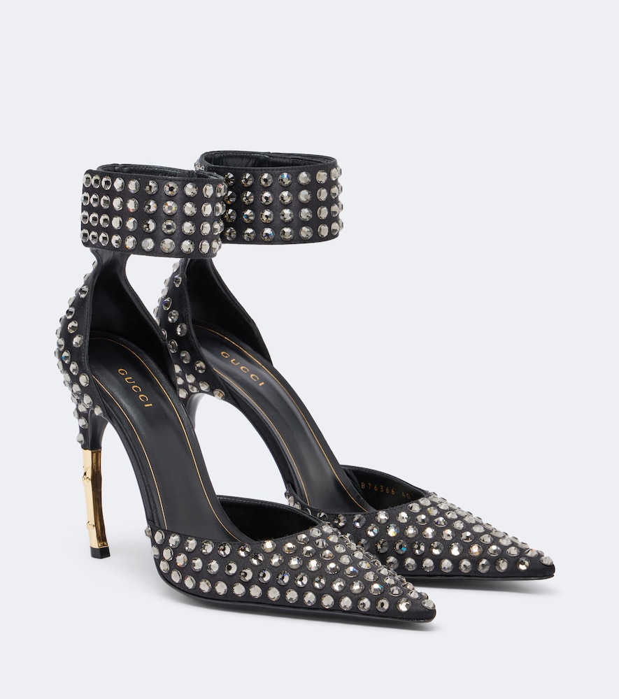 Verzierte Pumps Castello aus Satin