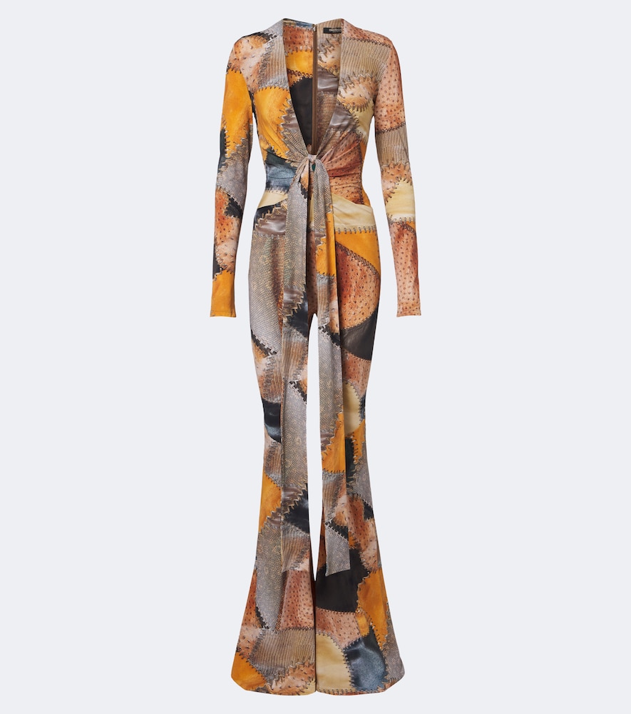 Roberto Cavalli Women's Multicoloured Trompe LâOil Flared Jumpsuit UK Size 12 - Mytheresa