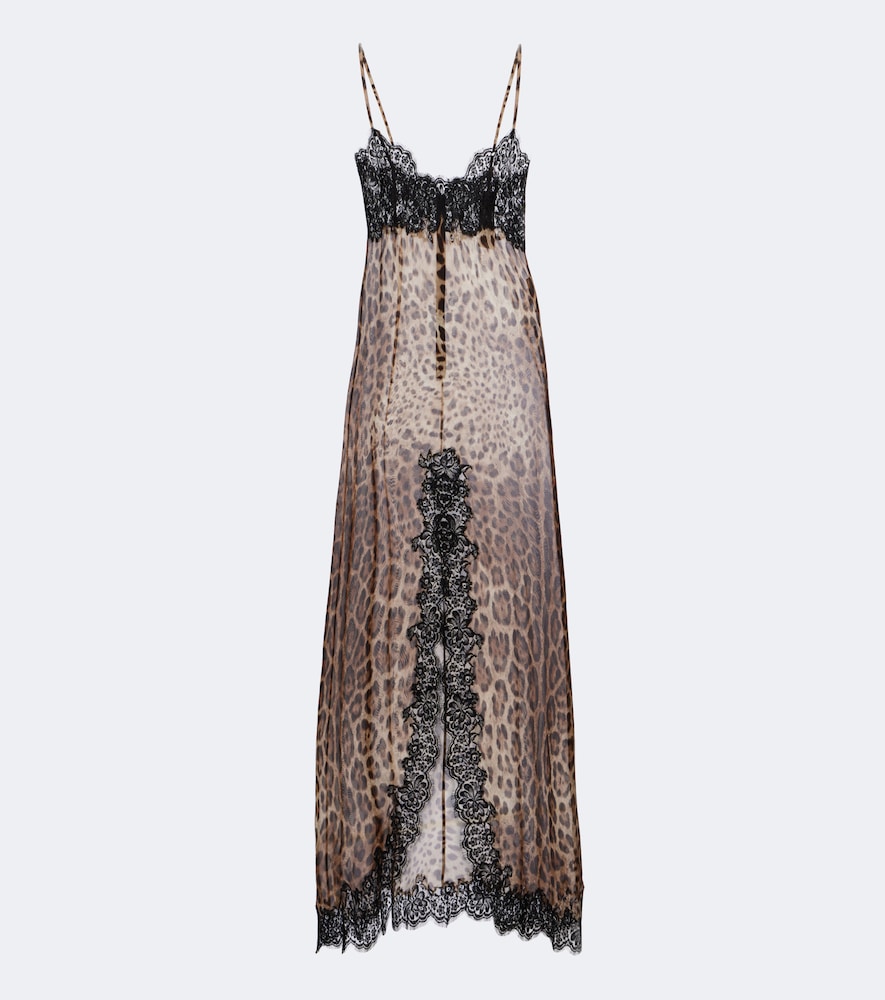 Slipdress aus Chiffon mit Spitze