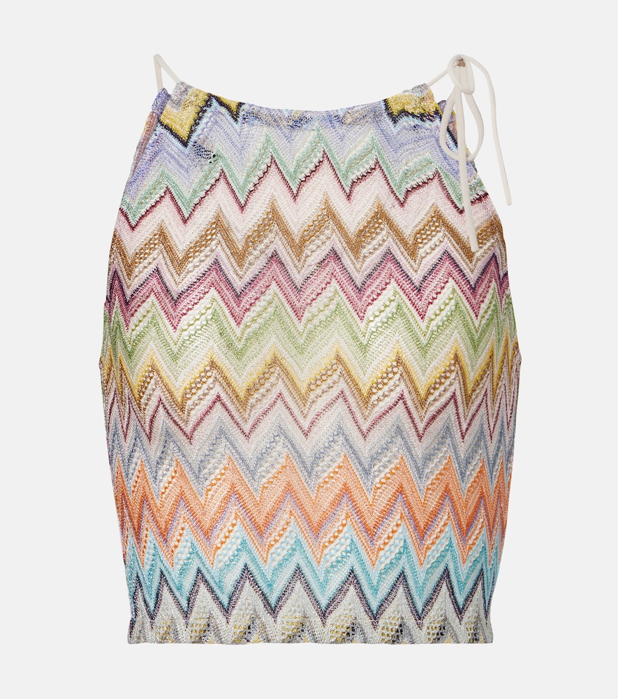 Missoni Women's Multicoloured Zigzag Lame Top UK Size 16 - Mytheresa