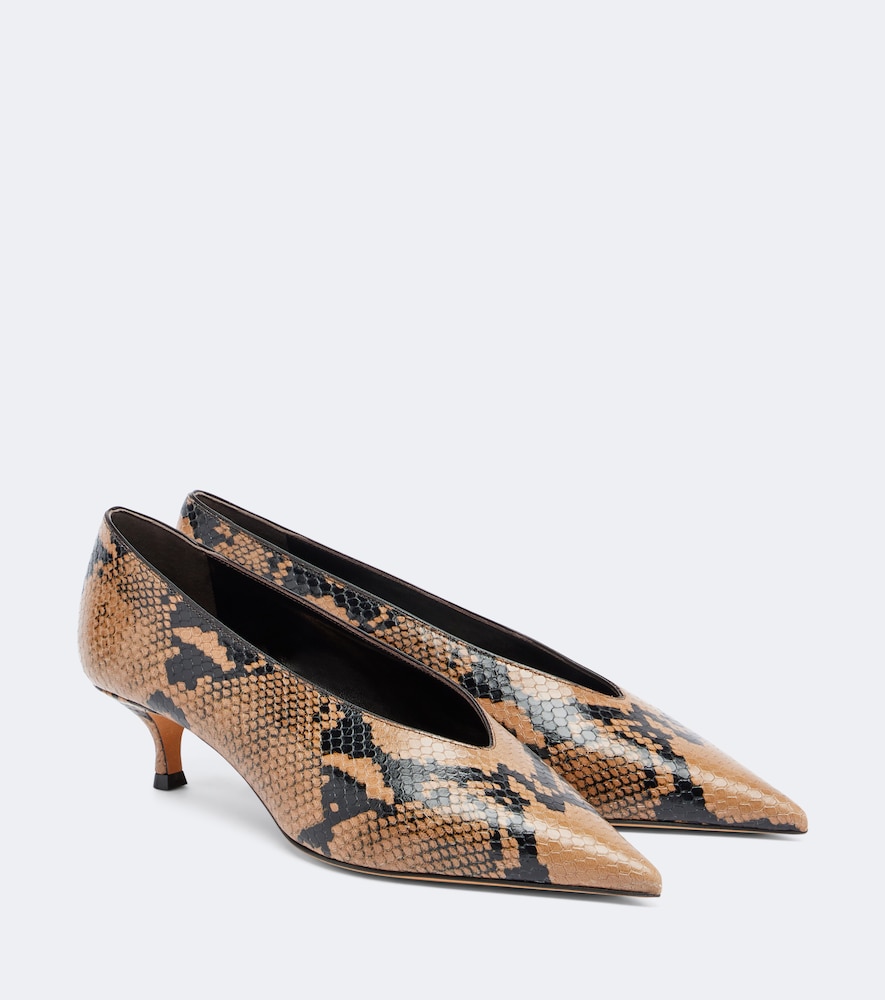 Le Monde Béryl Pumps Babouche in pelle stampata