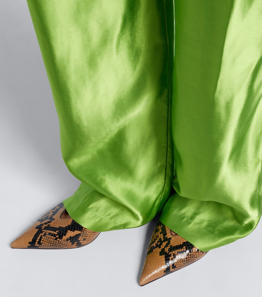 Le Monde Béryl Babouche Snake-Effect Pumps