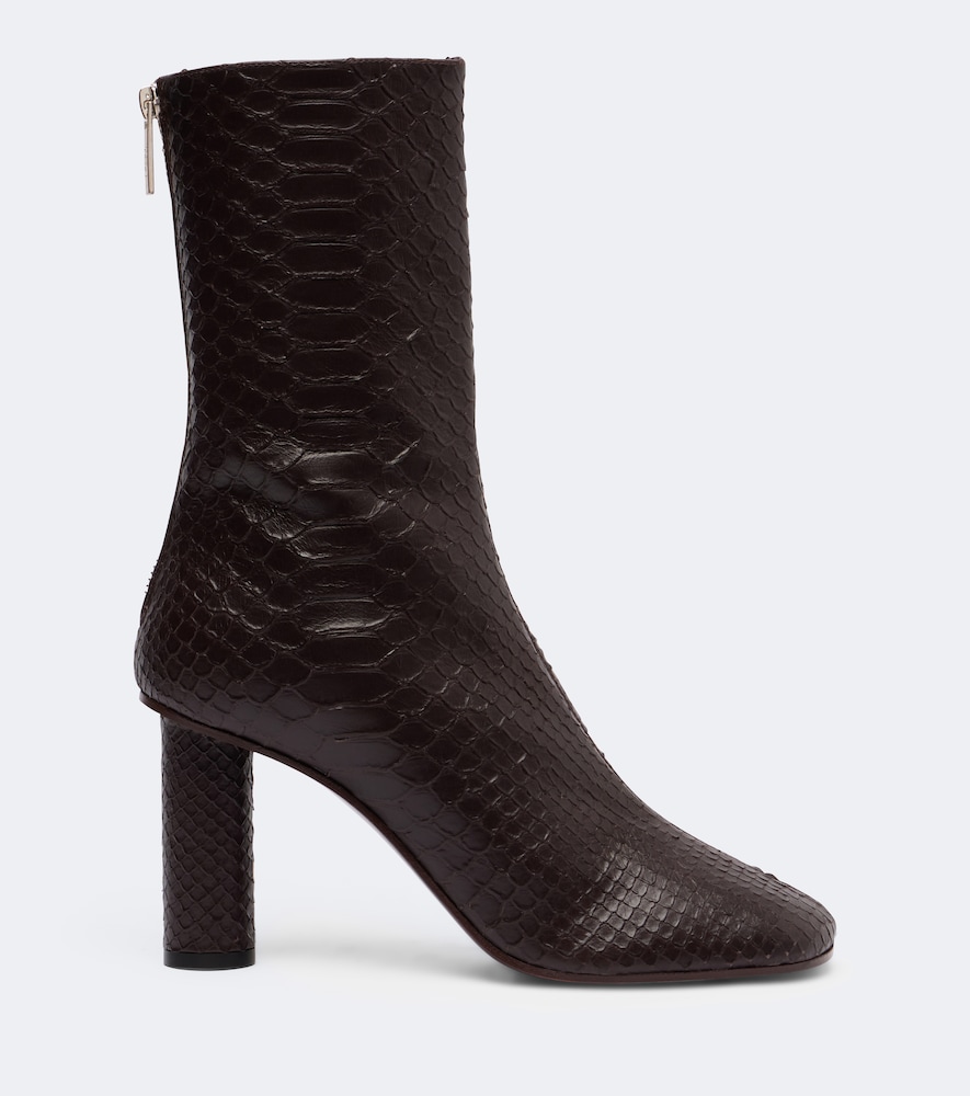 Alice Snake-Effect Ankle Boots